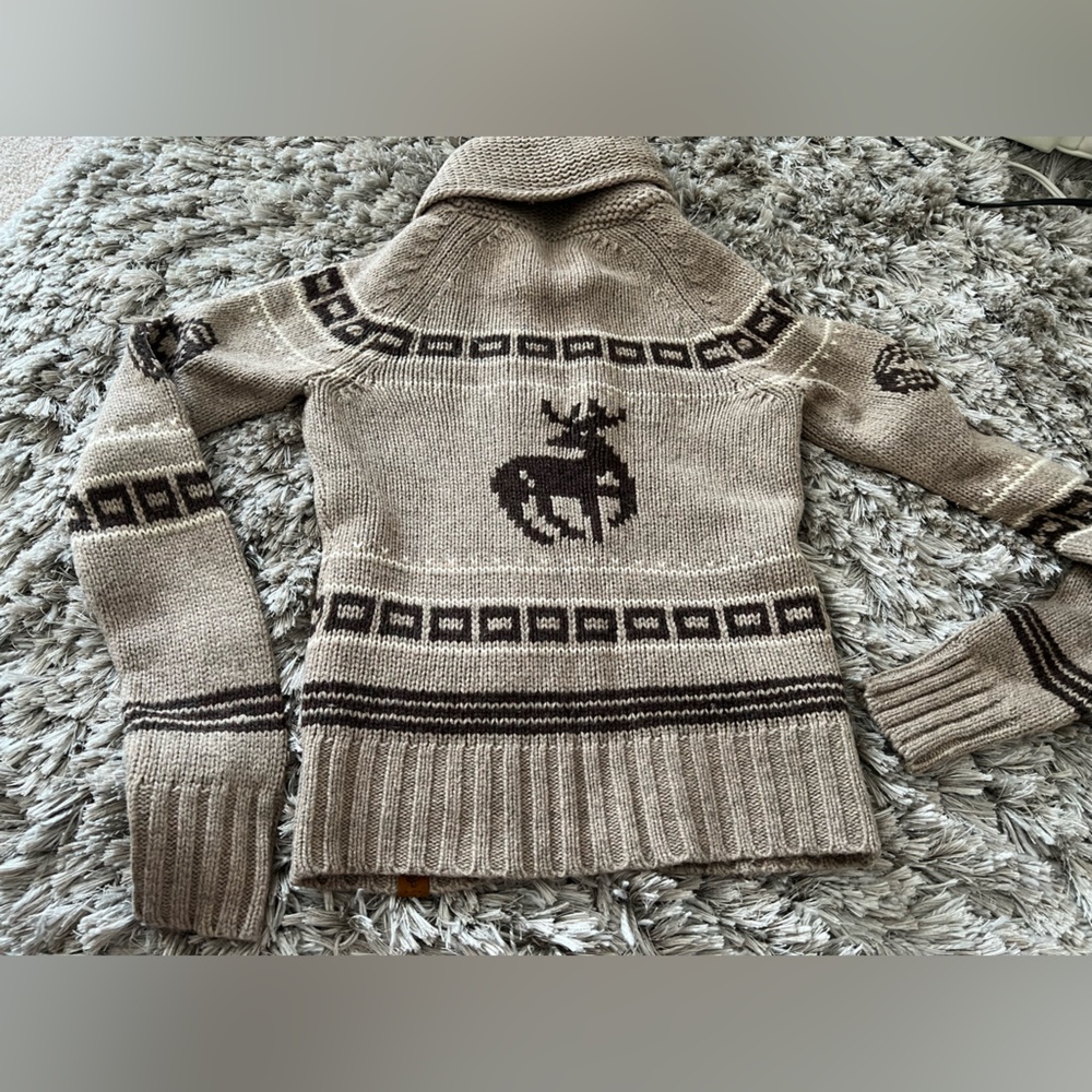 TNA Brown Reindeer Zip-Up Sweater 🦌🤎 - Picture 6 of 9